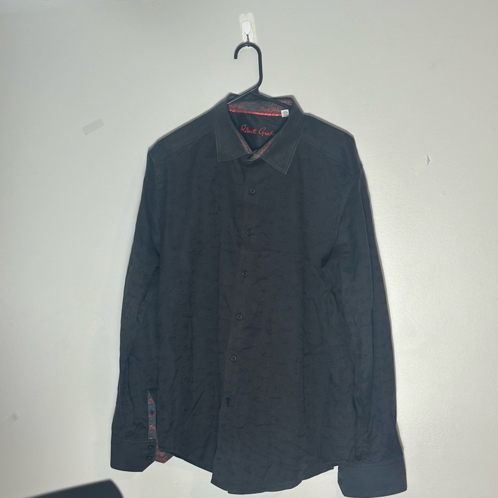 Robert Graham Black Casual Button Down Shirt